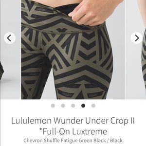 Lululemon Wunder Under Crop II *Full-On Luxtreme 4